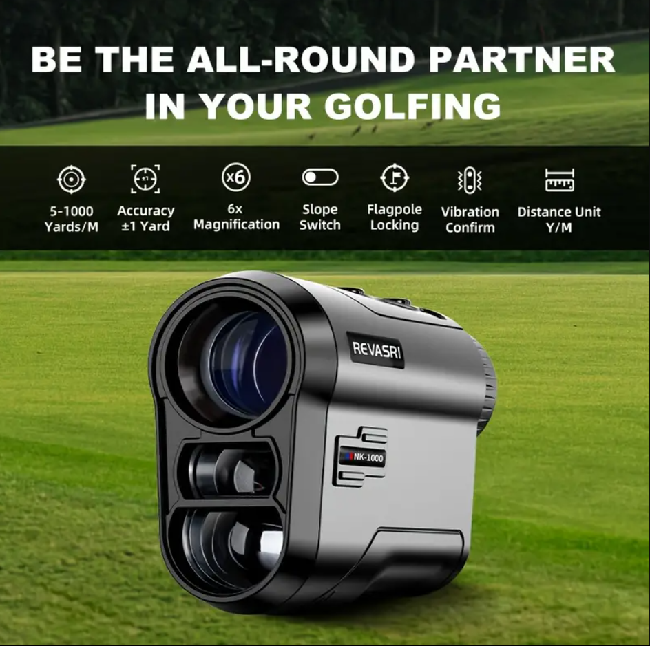 Revasri NK-1000 black golf rangefinder features overview