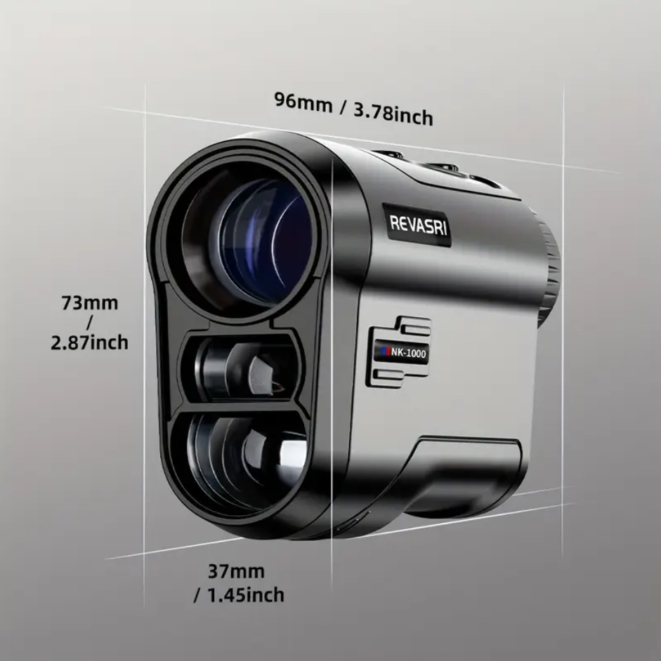 Revasri NK-1000 black golf rangefinder dimensions