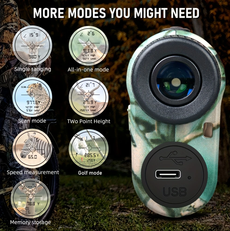 Revasri NK-1000 camouflage rangefinder available modes