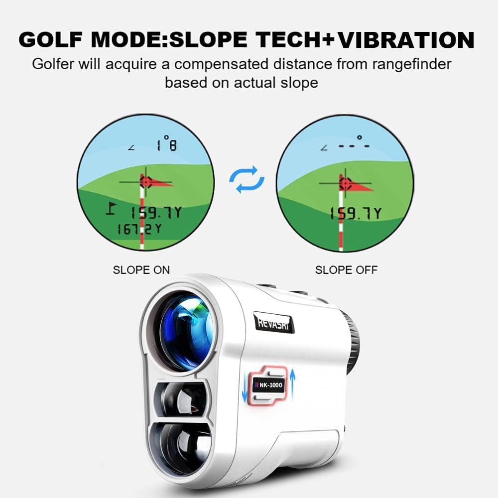 Revasri NK-1000 golf mode slope technology and vibration feature